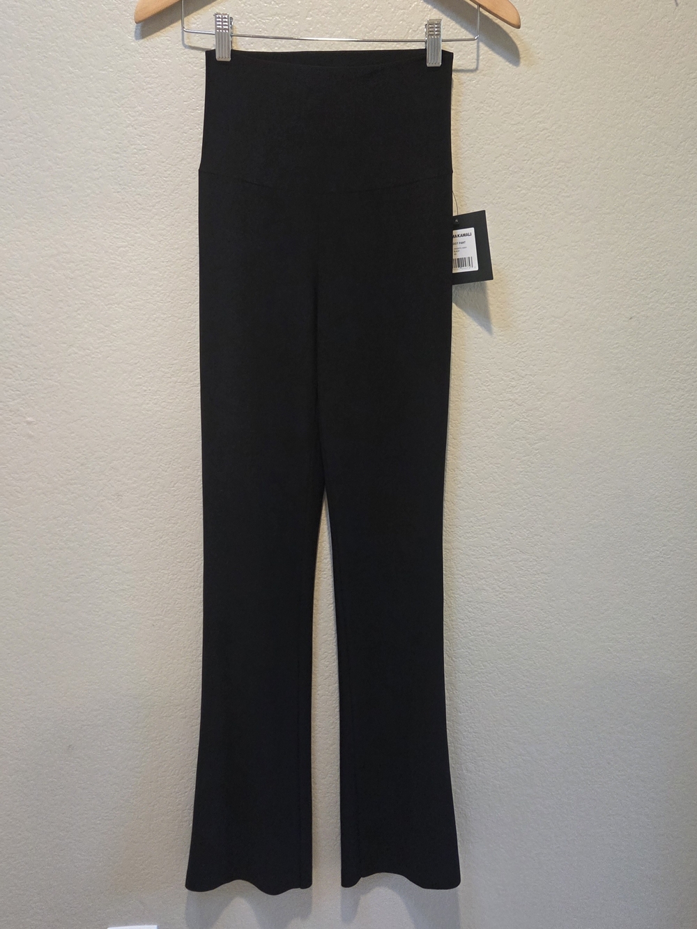 Norma Kamali Bootcut Legging Pants XS Black Stretch Y2K